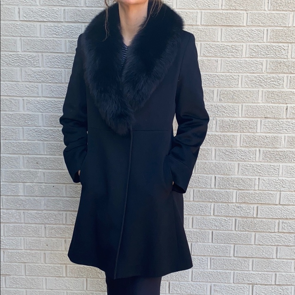 Dominic Bellissimo Fine Wool & Fox Collar Coat - Picture 1 of 14